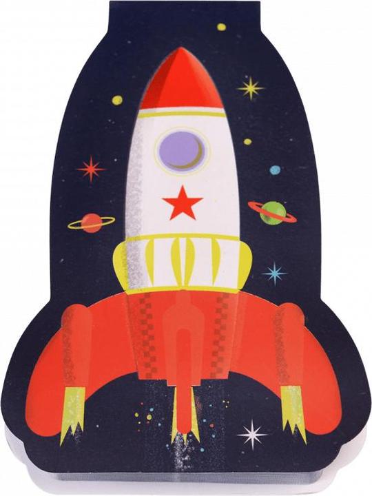 Actual product image Rex London children's space rocket notepad stickers