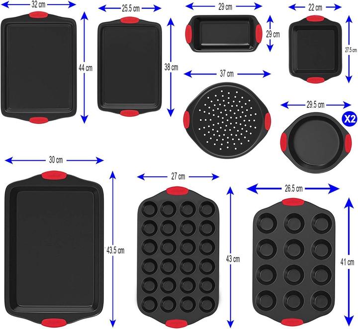 Produktbild Nutrichef 10-teiliges Backformen Set (30 cm)