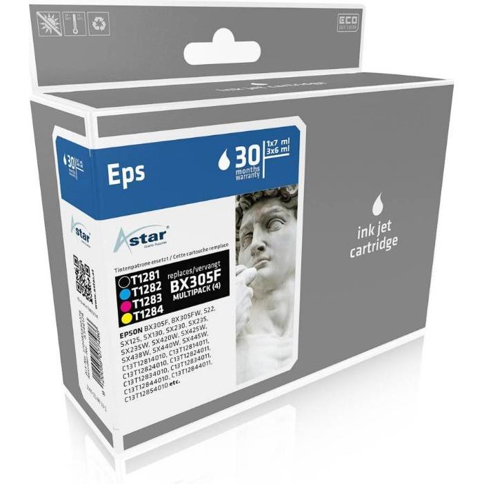Astar, Druckerpatrone, 4er-Pack - Schwarz, Gelb, Cyan, Magenta (M, BK, C, Y)