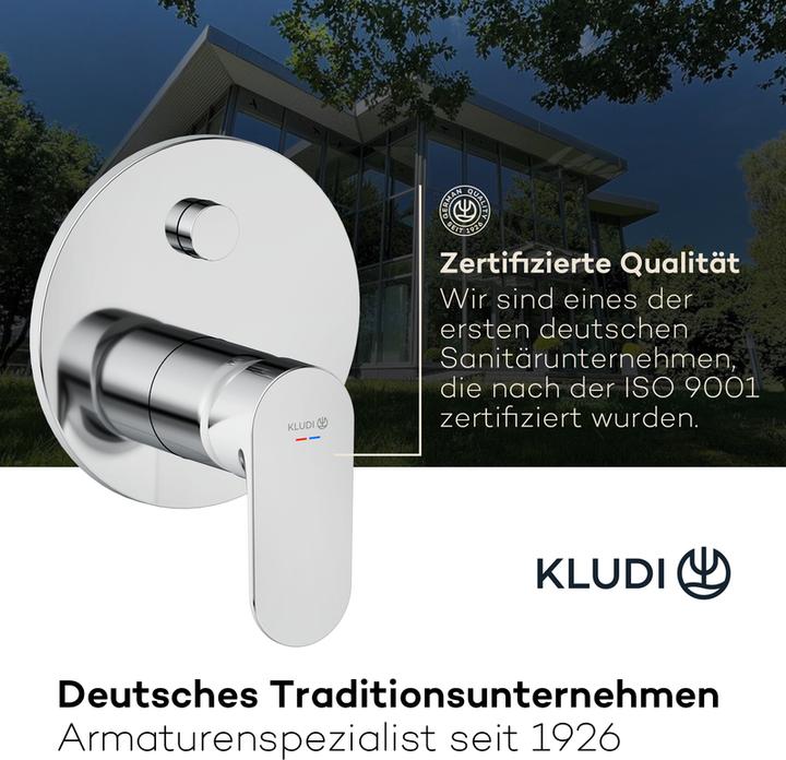 Produktbild Kludi X1 Unterputz Wannefüll-& Brause-Einhandmischer, push & switch