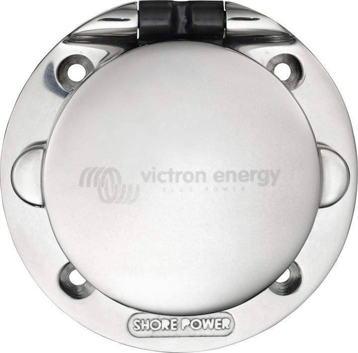 Immagine prodotto Victron Energy Presa di corrente a terra Victron in acciaio inossidabile con copertura 16A/250Vac (2p/3w) (Spina solare)