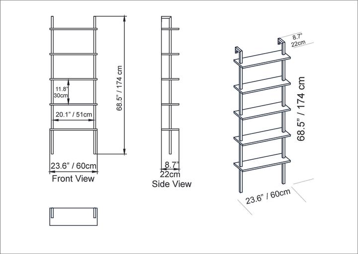 Actual product image Kalune Design Elisabeth (60 x 22 x 174 cm)