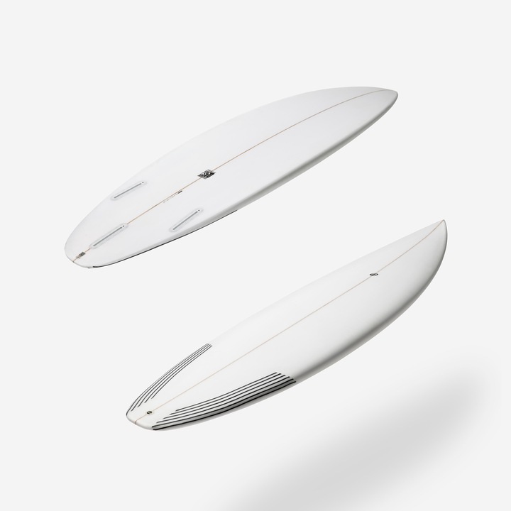 Produktbild Olaian Shortboard Performance mit Futures Box ohne Finnen weiss (6'2")