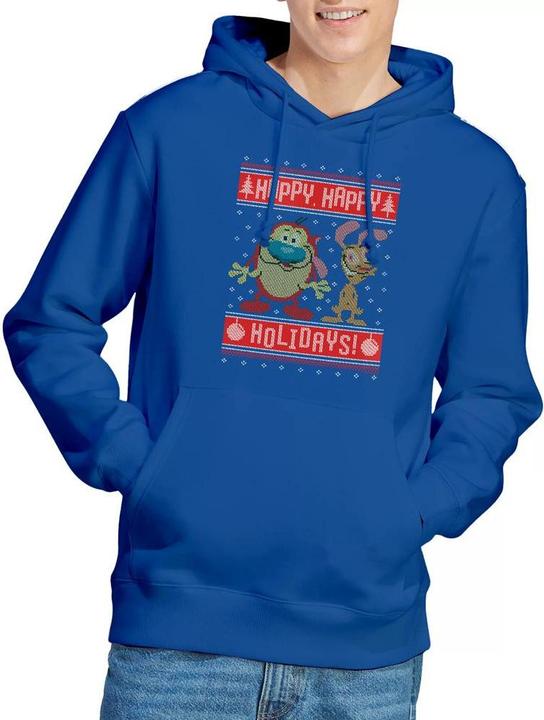 Produktbild Ren & Stimpy Happy Happy Holidays Kapuzenpullover (S)
