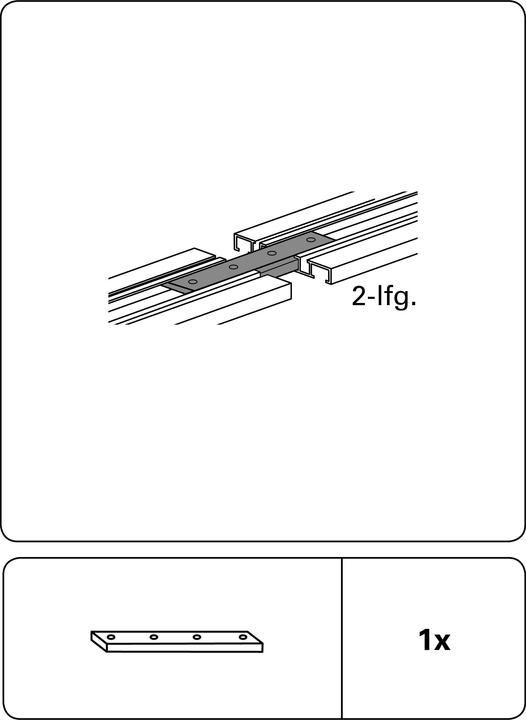 Image du produit Gardinia Raccord de rail pour rail à rideau en aluminium 2 voies blanc