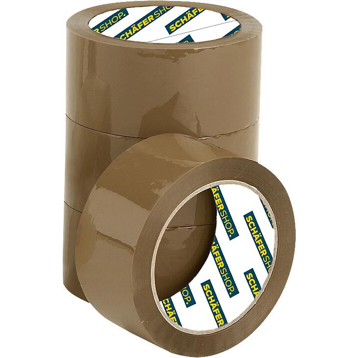 Thumbnail - 4x Schäfer Shop, Klebeband, Qualitäts-Klebeband, braun (50 mm)