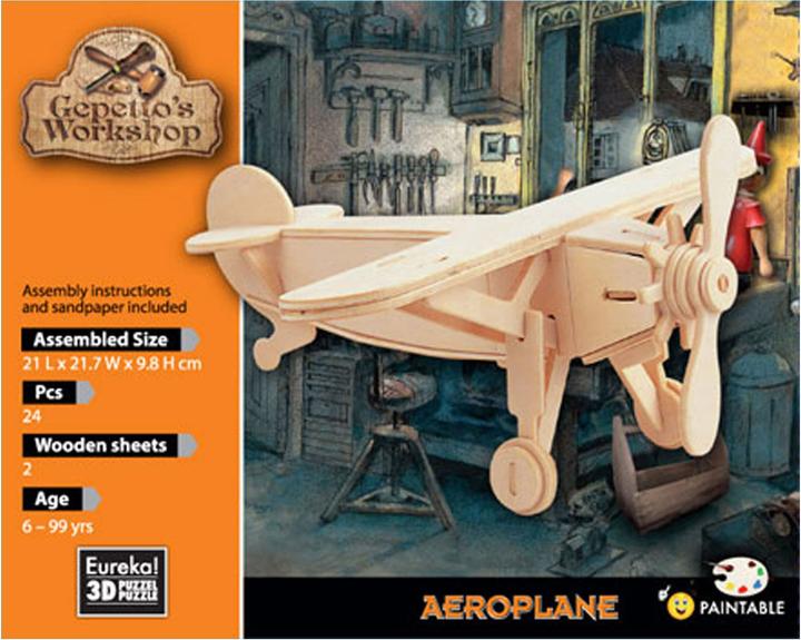 Image du produit Eureka! Gepetto's Workshop Boîte de construction en bois 3D - Avion