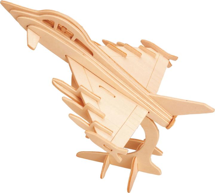Actual product image Eureka! Gepetto's Workshop wooden kit 3D - fighter jet