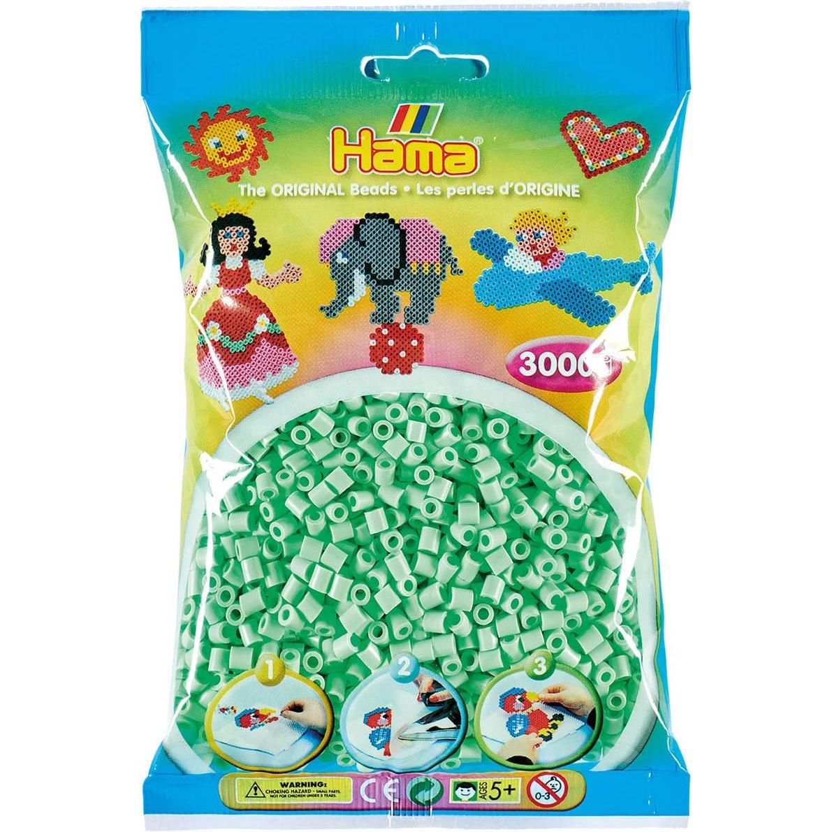 Hama Perlen Strijkkralen - Pastel Mint (98), 3000st.