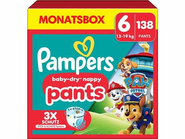 Produktbild Pampers Baby-Dry Pants Paw Patrol (Gr. 6, Monatsbox, 138 Stk.)