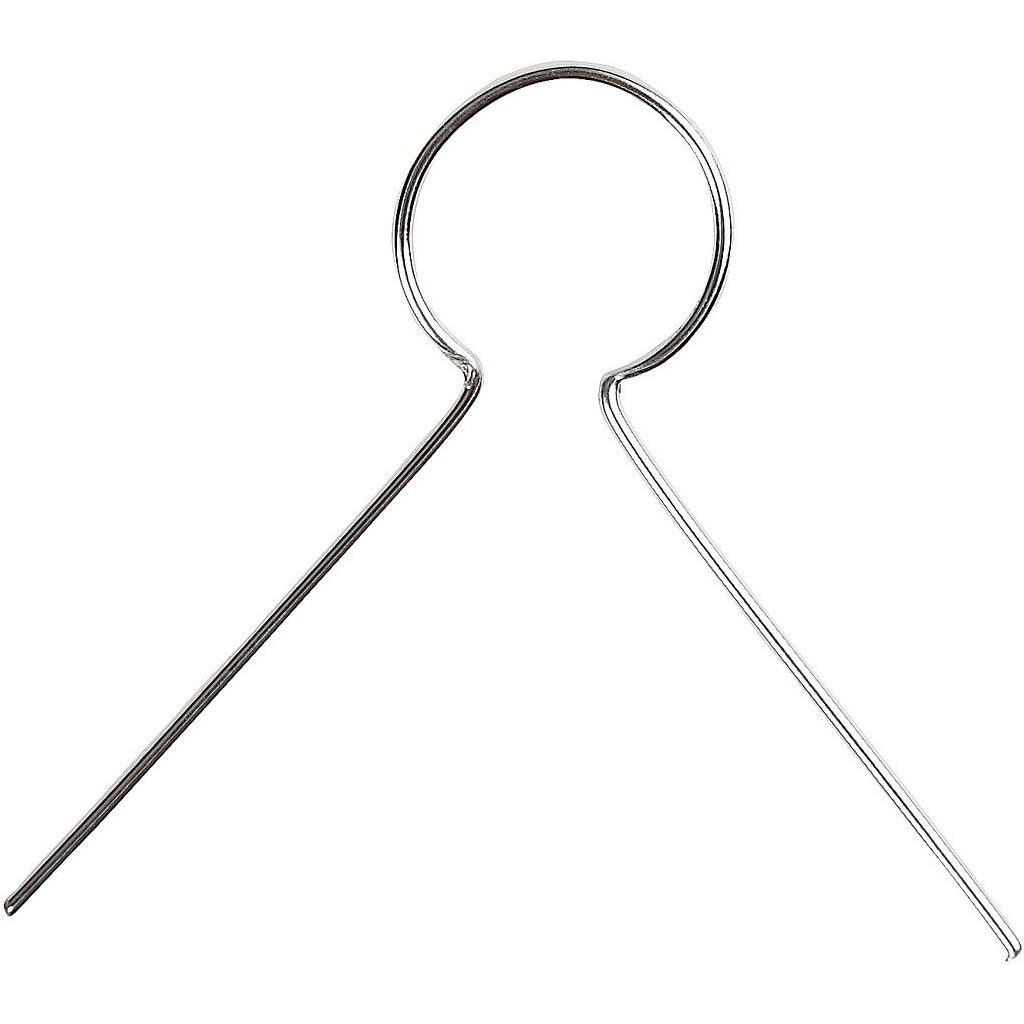 Creativ Company, Christbaumschmuck, Metalen hanger - Verzilverd, 50st. (50 -teilig)