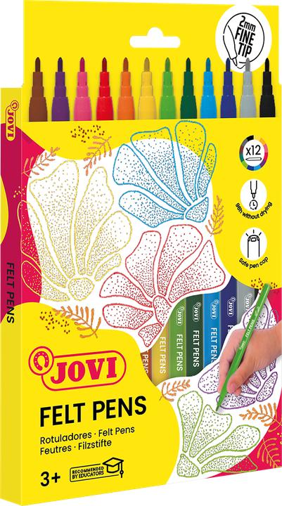 Actual product image Jovi Dünne Marker 12 Farben (12 x)