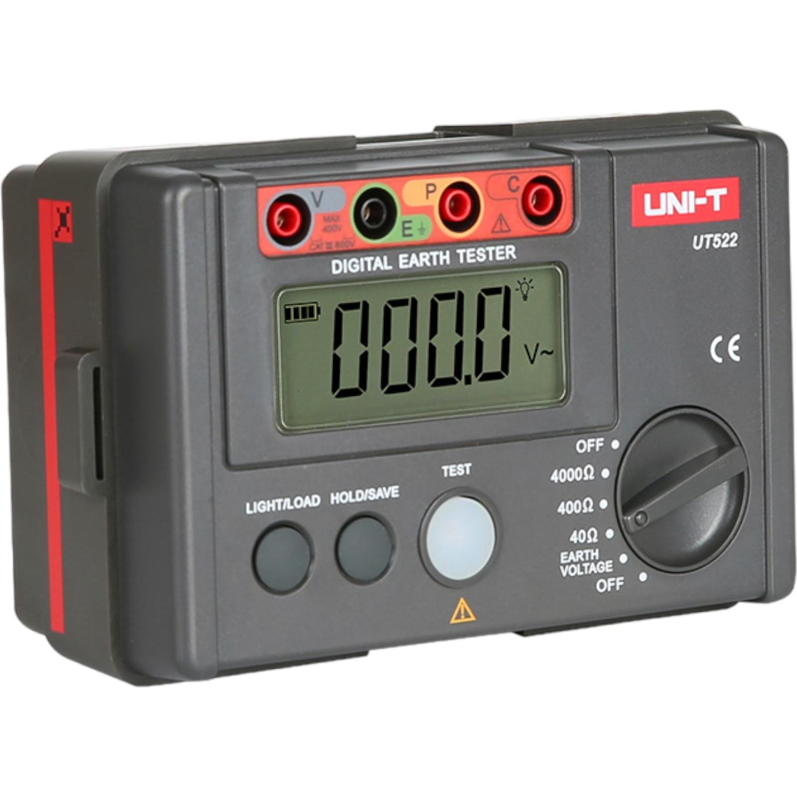 Uni-T, Multimeter, UT522 Digitaler Erdungstester Erdungs-Widerstandsprüfer (CAT III 600V)