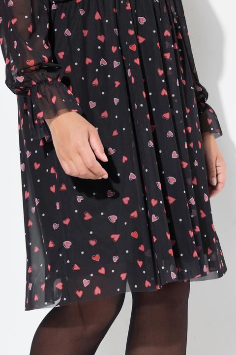 Immagine prodotto Miamoda Kleid, A-Linie, Mesh mit Alloverdruck, Langarm (54)