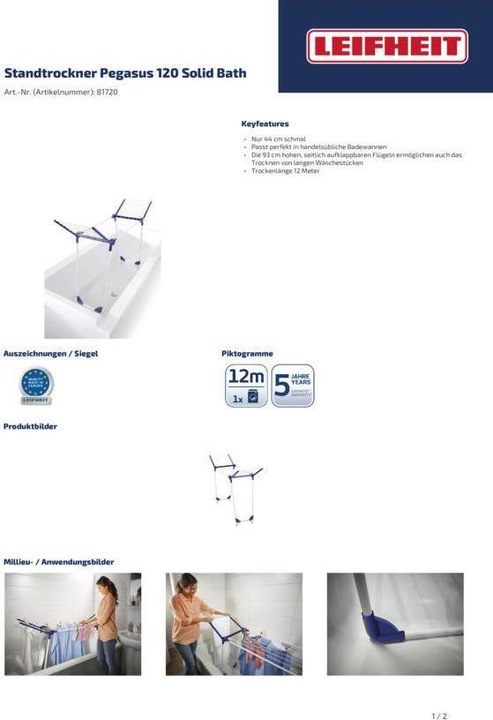 Produktbild Leifheit Pegasus 120 Compact (12 m)