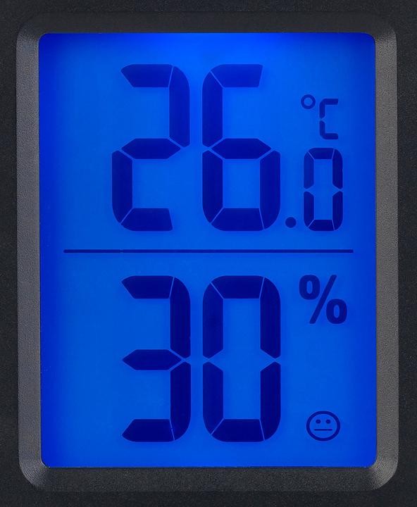 Produktbild Pearl 2er Pack Digitales Thermometer/Hygrometer mit grossem beleuchtetem LCD