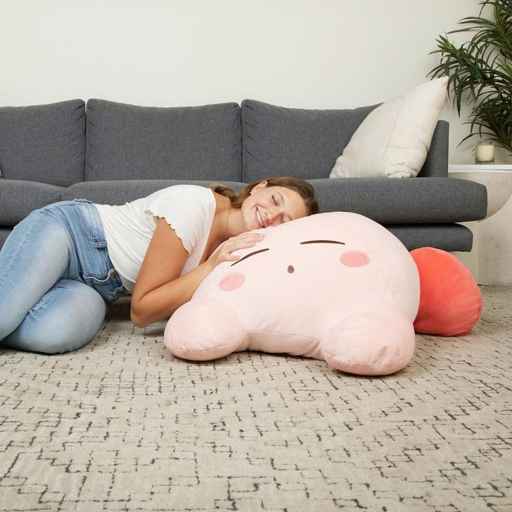 Actual product image Tomy Kirby Mocchi-Mocchi plush figure Mega - Kirby Sleeping 60 cm (80 cm)