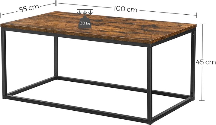 Image du produit Vasagle Table basse (100 x 55 x 45 cm)