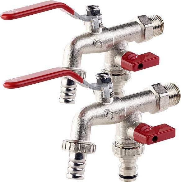 Produktbild Royal Gardineer 2er-Set Doppel-Wasserhähne