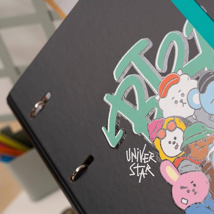 Actual product image BT21 - A4 folder from the Street Mood collection (4 rings, elasticated band) (A4, 1 Piece)