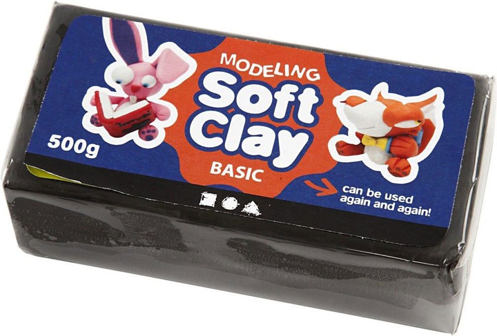 Actual product image Creativ Company Zachte Klei - Zwart, 500gr.