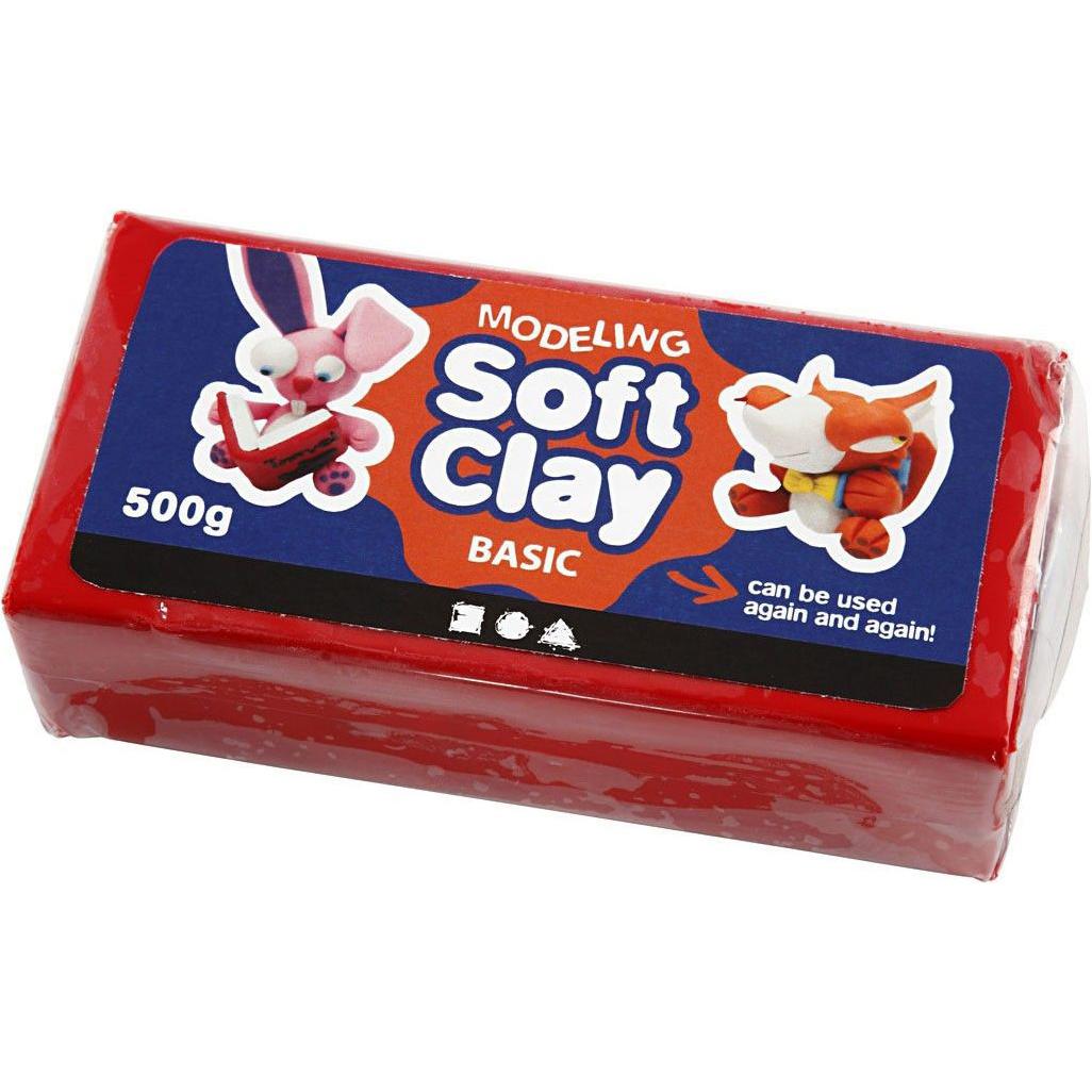 Creativ Company Zachte Klei - Rood, 500gr.
