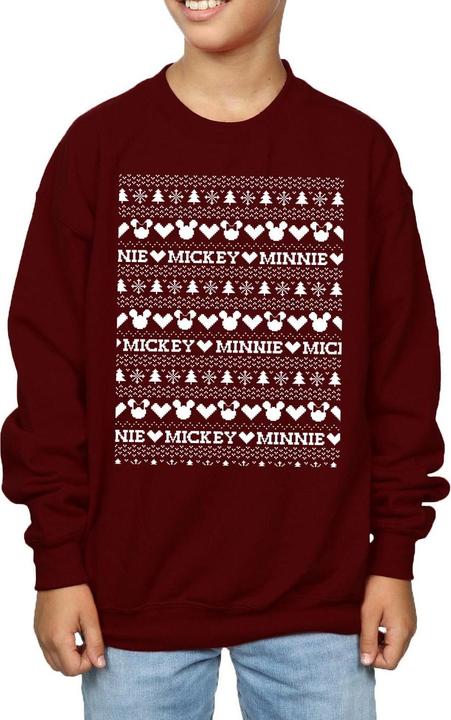 Produktbild Disney Mickey And Minnie Christmas Fair Isle Sweatshirt Jungen (152, 158)