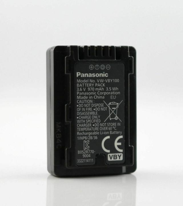 Actual product image Panasonic VW-VBY100E-K (Camera battery)