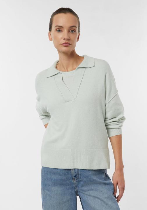 Immagine prodotto Comma Strickpullover Polopullover aus Baumwollmix mit modernem V-Ausschnitt und Cashmere Touch (36)