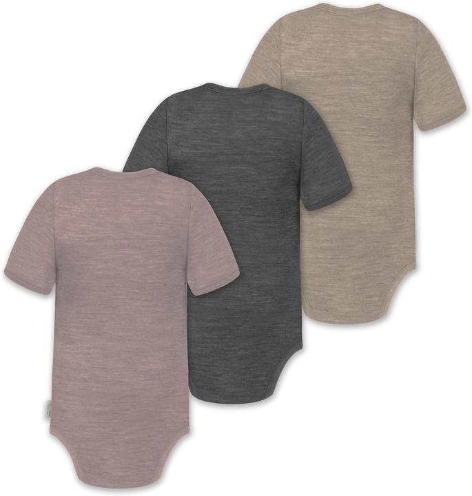 Produktbild Normani 3er Set Baby Merino Kurzarmbody „Tihoi" - 9319 (74)
