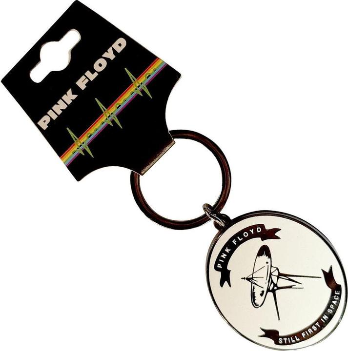 Actual product image Pink Floyd First In Space Oval Keyring