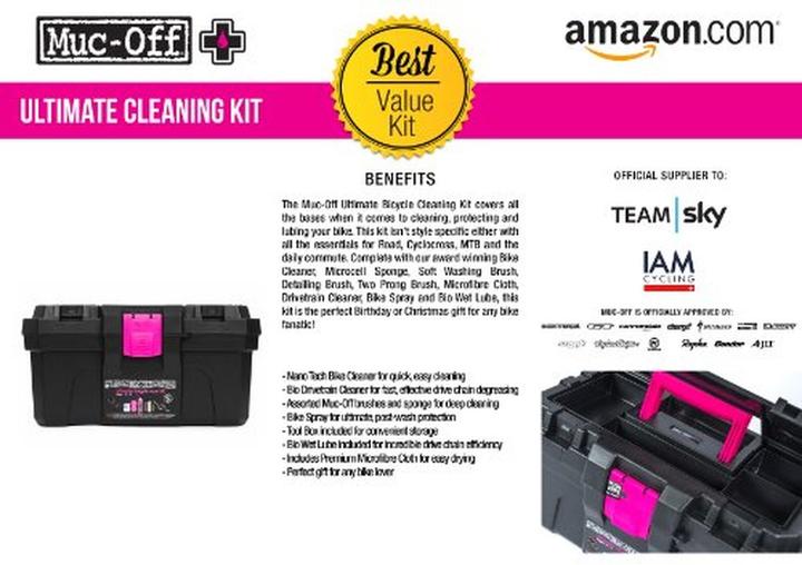Actual product image Muc-Off Ultimate Bicycle Kit (1800 ml, Bicycle cleaner, Chain cleaner, Universal Lubricant, Sponge, Care set)