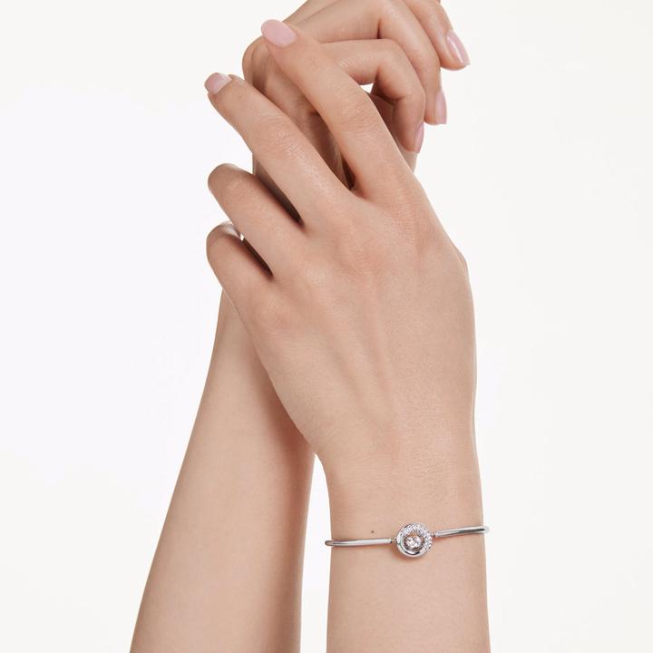 Produktbild Swarovski Dextera Armreif Rundschliff Weiss Rhodiniert (17 cm, Swarovski Metall)