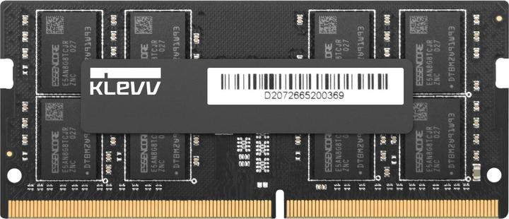 Produktbild Klevv 16GB Standard DDR4 SODIMM 3200Mhz Black Bulk (1 x 16GB, DDR4-RAM, SO-DIMM)