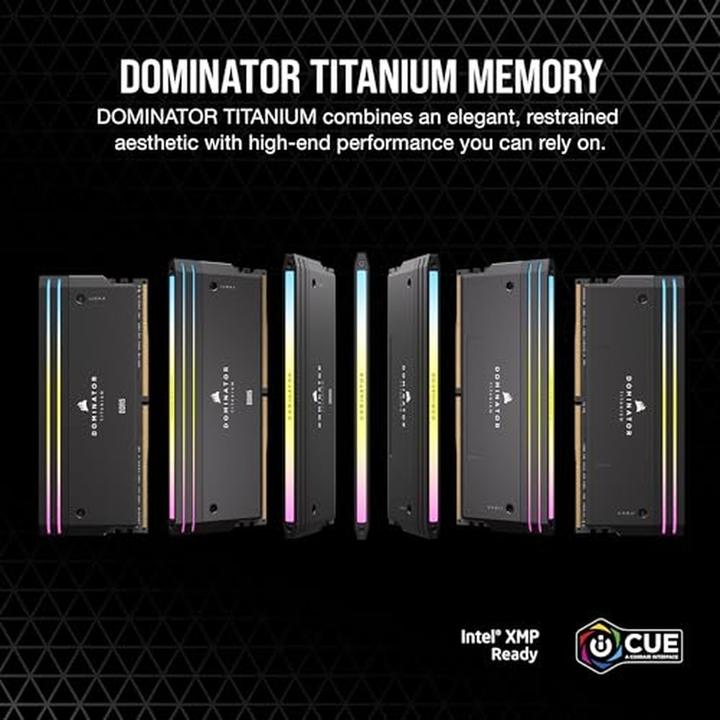 Produktbild Corsair DDR5, 7000MT/s 96GB 2x48GB DIMM, Unbuffered, 40-52-52-114, Std PMIC, XMP 3.0, DOMINATOR TITANIUM Bla (2 x 48GB, 4800 MHz, DDR5-RAM, U-DIMM)