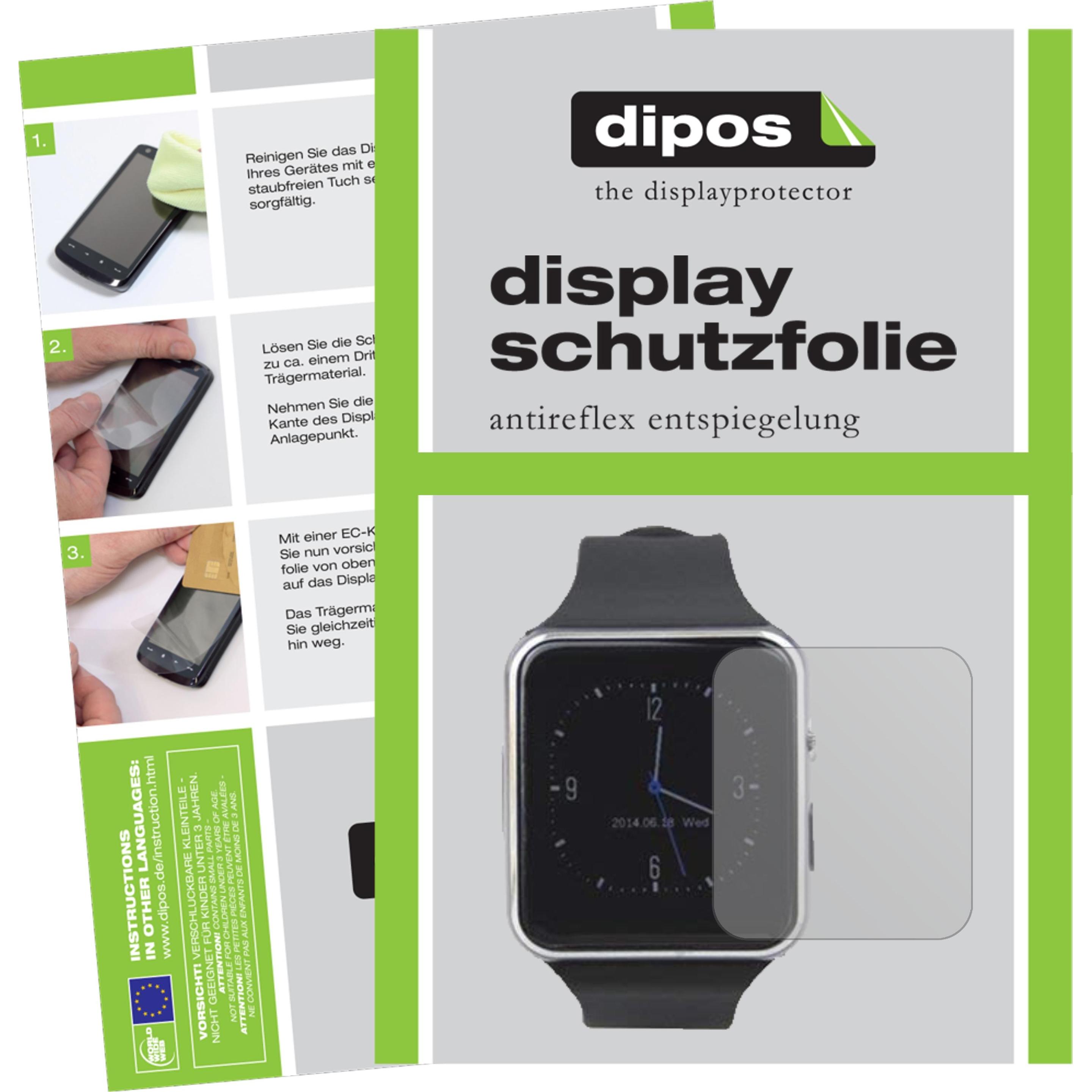 Dipos Displayschutzfolie Antireflex, Smartwatch Schutzfolie, Transparent