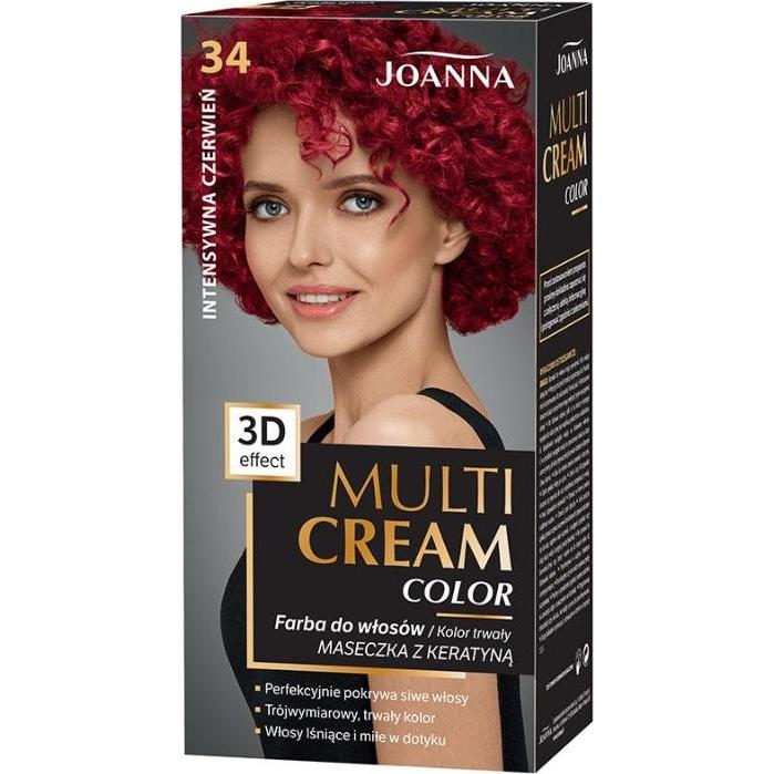 Thumbnail - Joanna, Haarfarbe, Multi Cream Color Hair Dye 34 Intense Red (34 Intensives Rot)