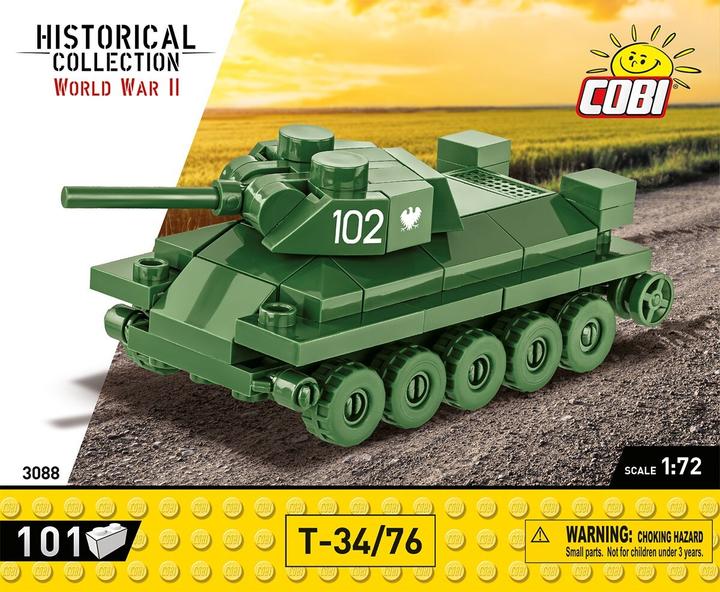Actual product image Cobi 3088 - 101 PCS HC WWII /3088/ T-34/76