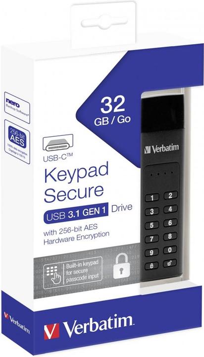 Actual product image Verbatim Keypad Secure (32 GB, USB-A)