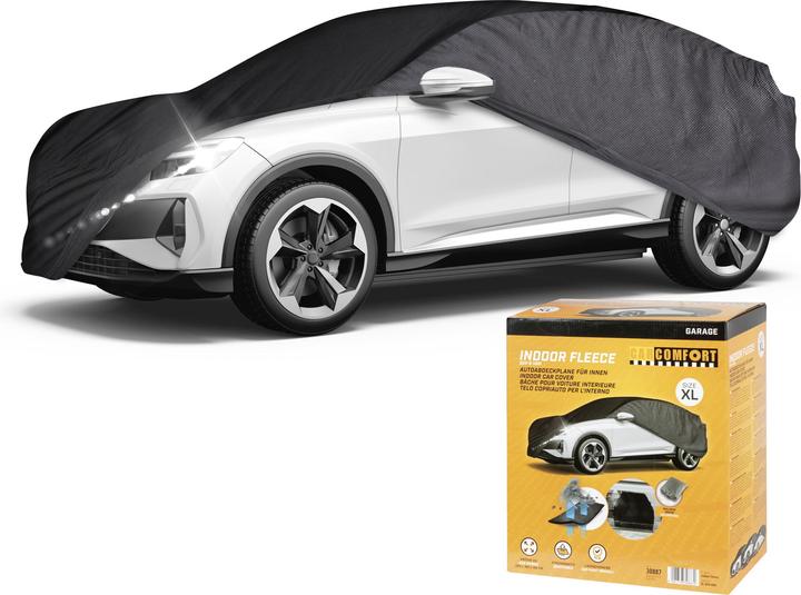 CarComfort Autoplane Indoor Fleece, PKW-Abdeckplane SUV Gröe XL grau/schwarz