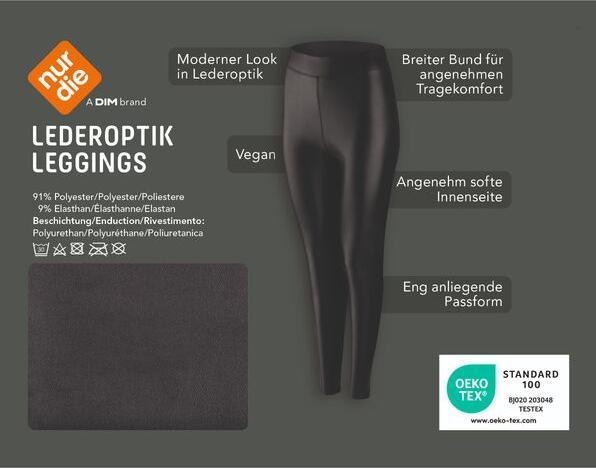Image du produit Nur Die Leggings Lederoptik (M)
