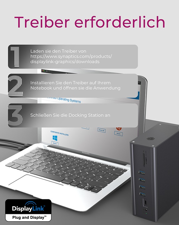 Produktbild Icy Box IB-DK2262AC (USB-C, 3 Ports)