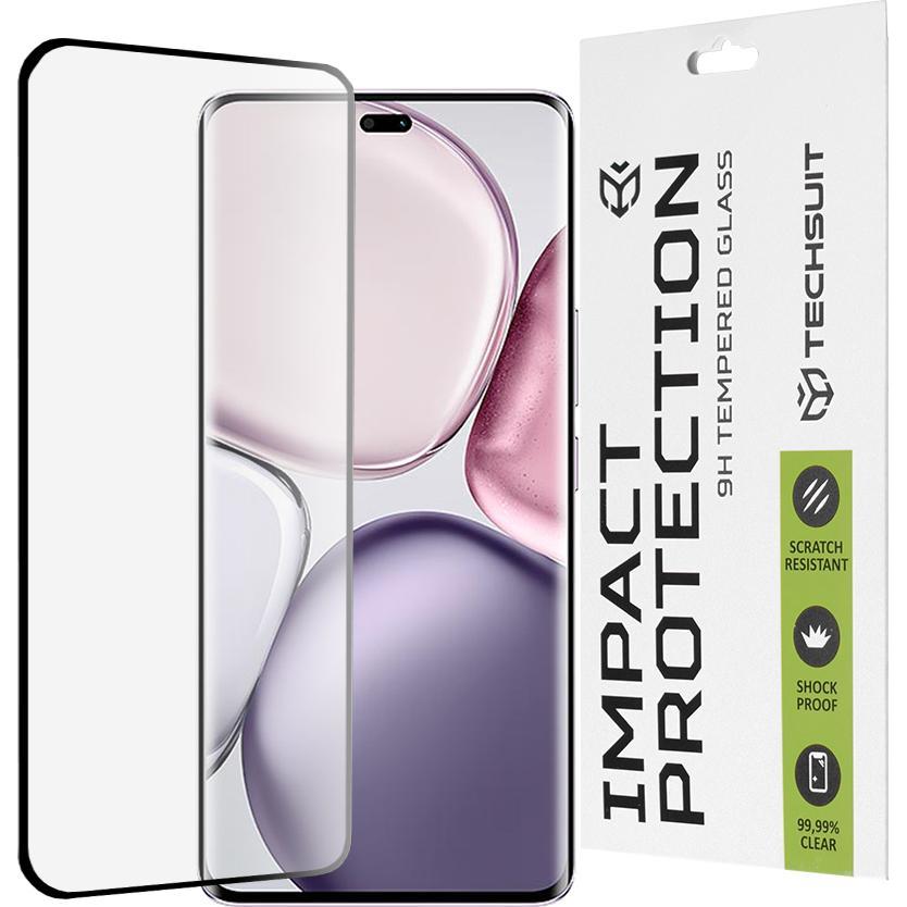 Techsuit - 111D Full Cover / Full Glue Glass / 3D Curved Screen - Honor Magic7 Lite / X9c - Black (1 pz., Honor Magic7 Lite, Honor X9), Pellicola prot