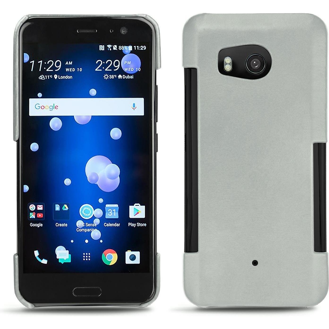 Noreve Lederschutzhülle (HTC U11), Smartphone Hülle, Grau