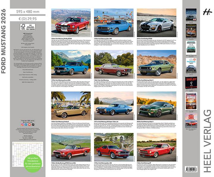 Produktbild Ford Mustang Kalender 2026 (59,5 x 48 cm)