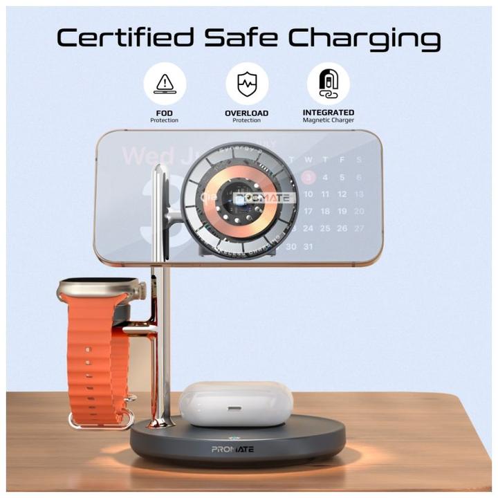 Produktbild ProMate Synergy-3 Black Qi2-Ladestation (25.50 W)