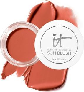 Produktbild It Cosmetics Glow with Confidence Sun Cream Blush Blendable Buildable Blush Bronzer Pop Sun-Blushed