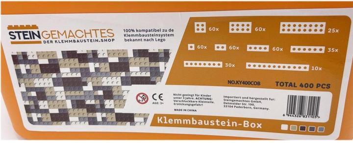 Actual product image Kazi clamping block box with 400 plates in brown - sand - grey - transparent