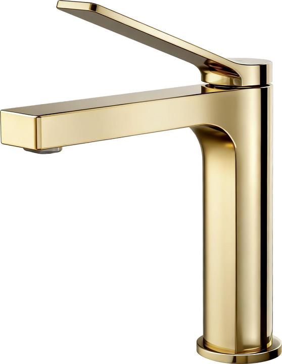 Emke Wasserhahn Bad, Champagnergold, Mischbatterie Waschbecken, Messing, Keramikkartusche, einfache Insta