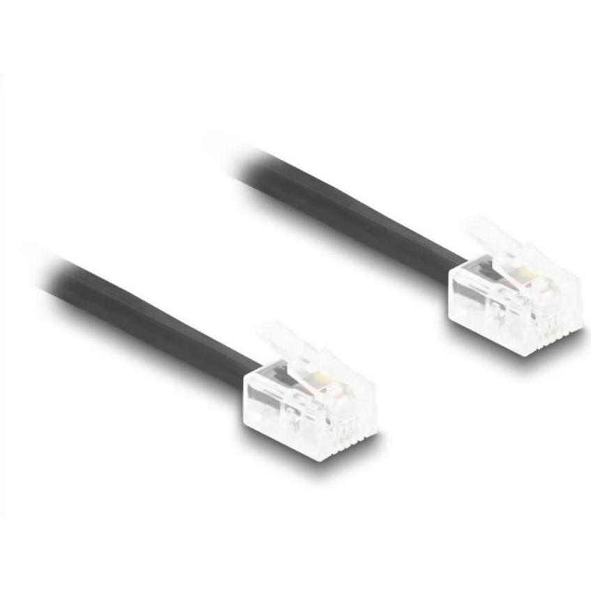 Delock Telefonkabel / Spiralkabel RJ11 Stecker zu RJ11 Steck, Telefon Zubehör